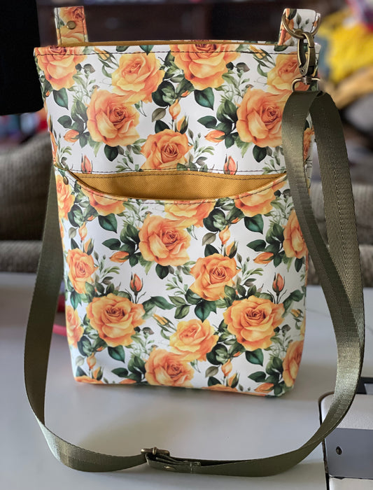 The Teloujay Crossbody bag (Yellow Rose Custom Vinyl)