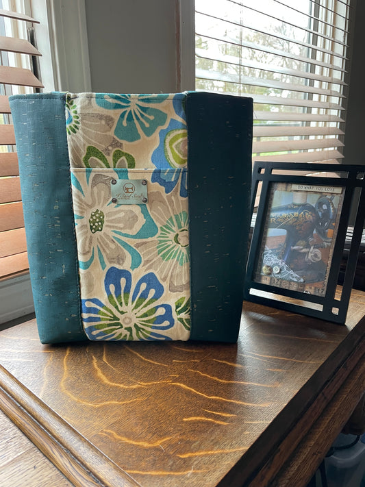 Tuesday Tote - Turquoise Floral